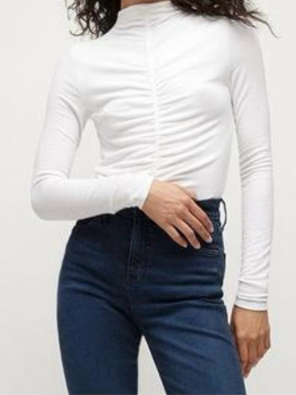 Veronica Beard Women's White Ribbed Top - Picture 2 of 4